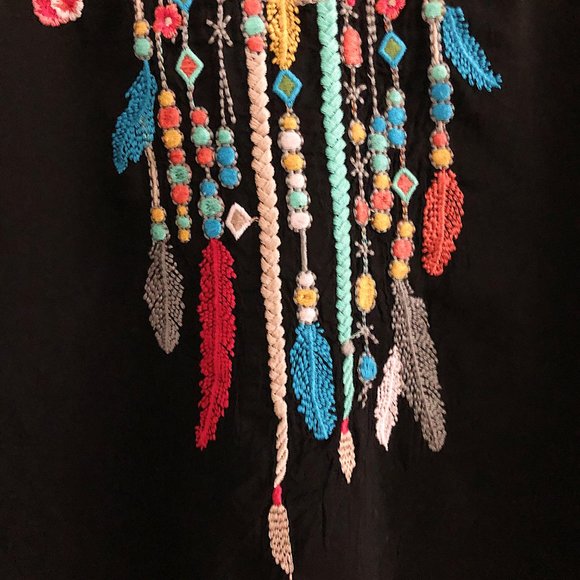 Rare Johnny Was Floral Embroidered Tunic Top - Picture 8 of 8